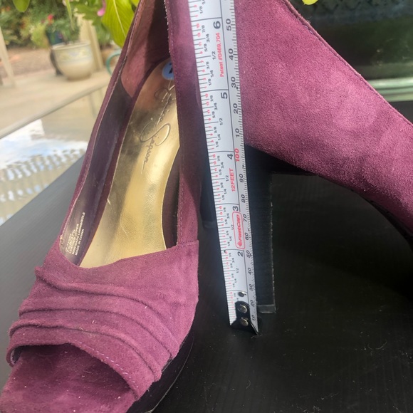 NWOT Jessica Simpson Purple Suede Platform Heels - Picture 5 of 6